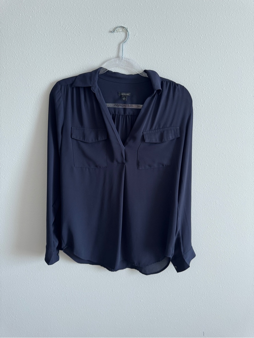 Ann Taylor Navy Blouse